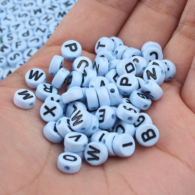 Mixed Letter Acrylic Beads