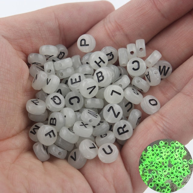 Mixed Letter Acrylic Beads