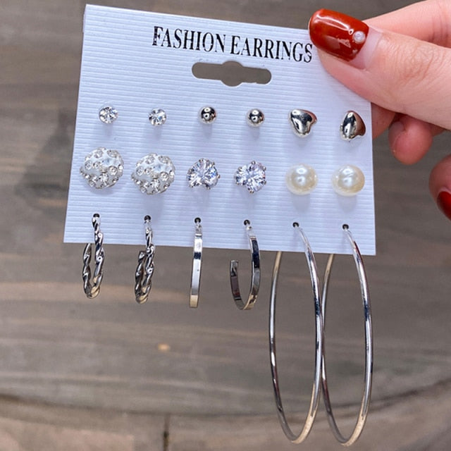 NandE Pearl Earrings Set