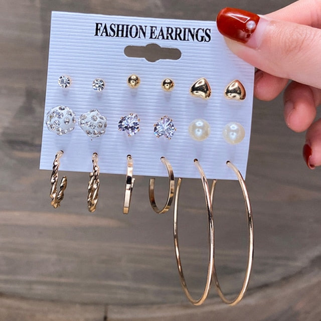 NandE Pearl Earrings Set