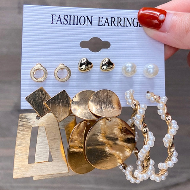 NandE Pearl Earrings Set