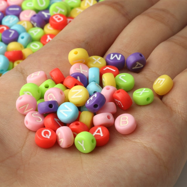 Mixed Letter Acrylic Beads