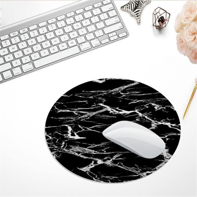 NandE Round Marble Mouse Pad