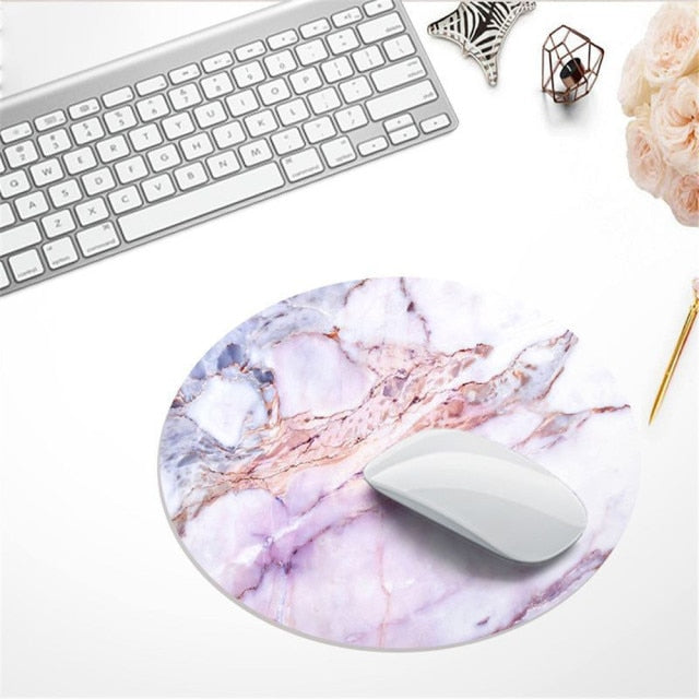 NandE Round Marble Mouse Pad