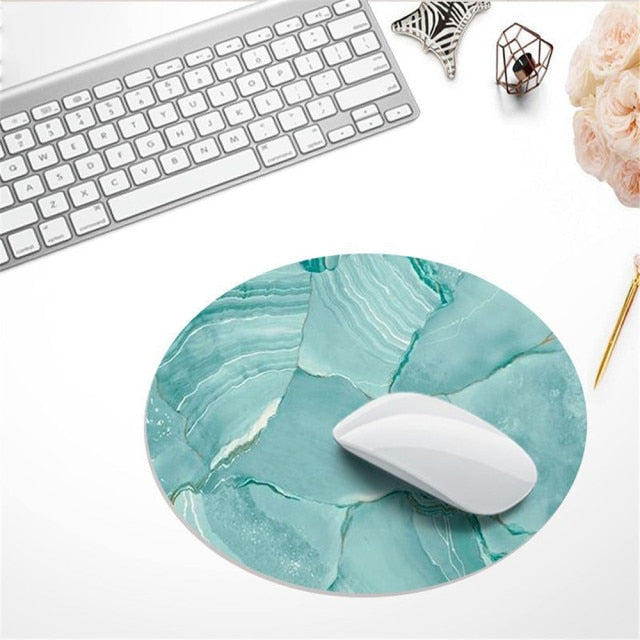 NandE Round Marble Mouse Pad