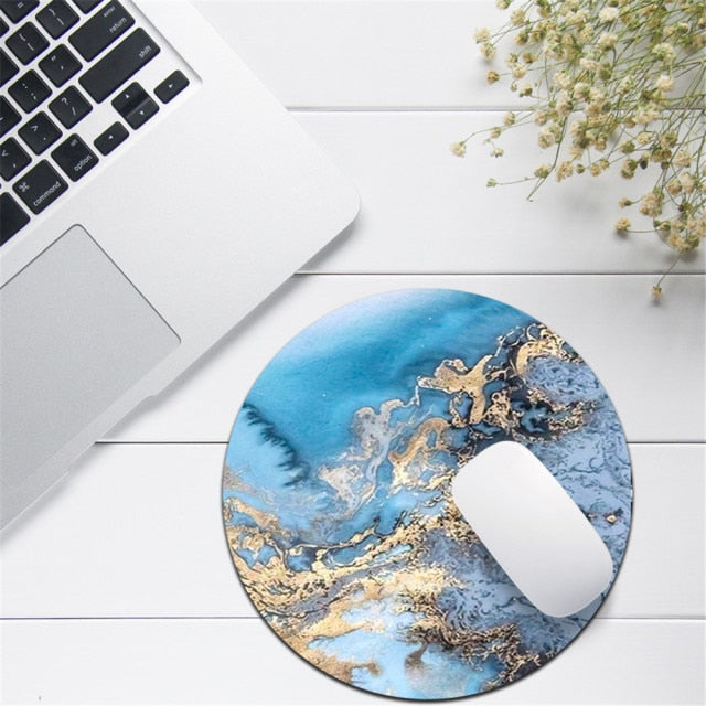 NandE Round Marble Mouse Pad