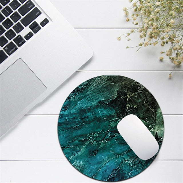 NandE Round Marble Mouse Pad