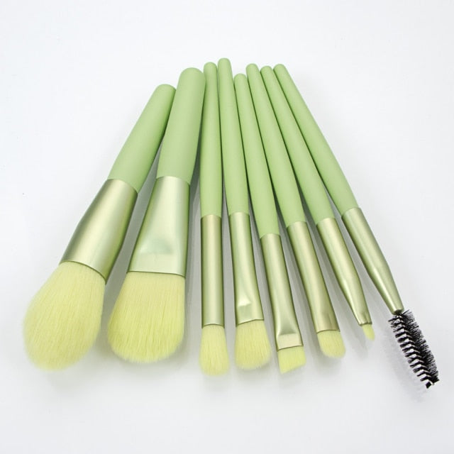 NandE 8pcs Portable Makeup Brushes Set