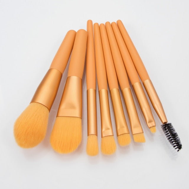 NandE 8pcs Portable Makeup Brushes Set