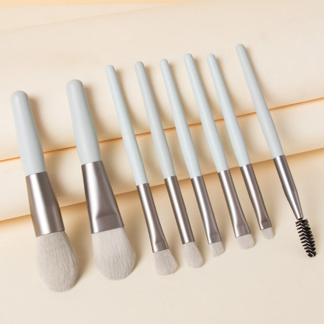 NandE 8pcs Portable Makeup Brushes Set