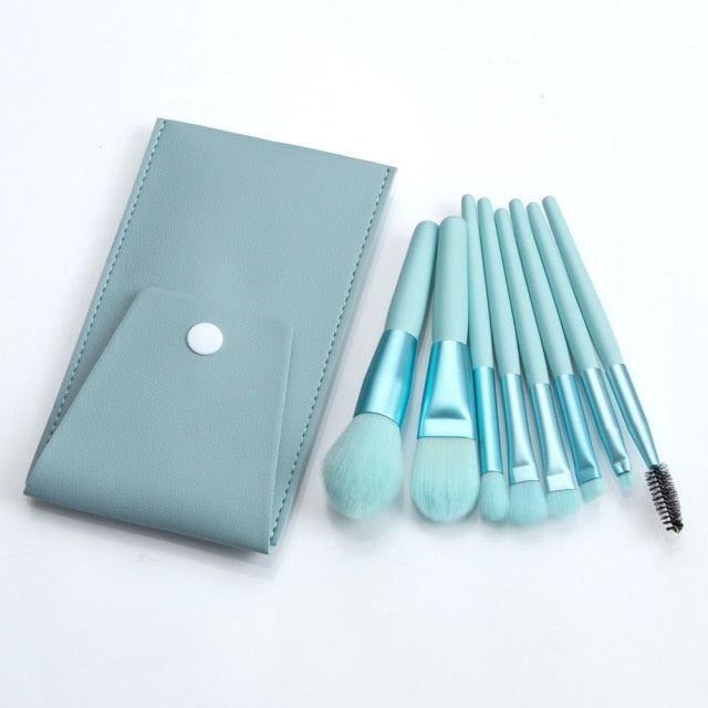 NandE 8pcs Portable Makeup Brushes Set