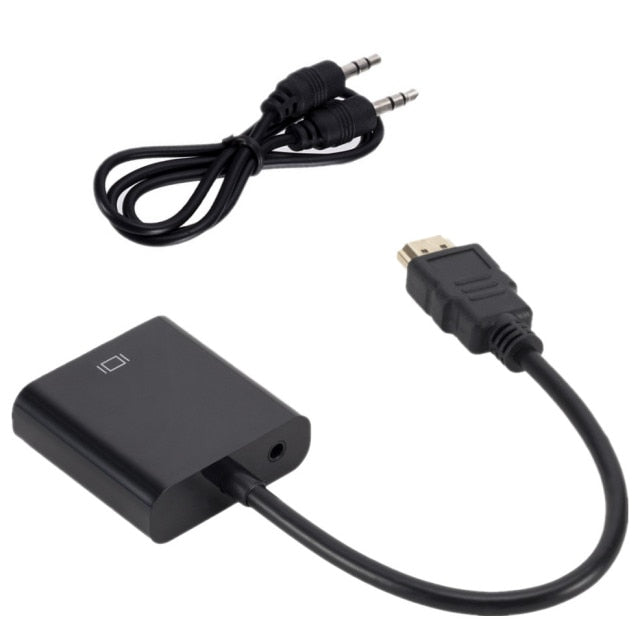 HD 1080P HDMI To VGA Cable Converter