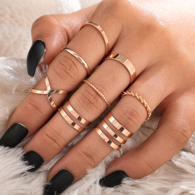 Cool Hip Pop Rings Multi-layer