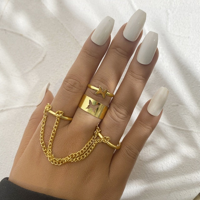 Cool Hip Pop Rings Multi-layer