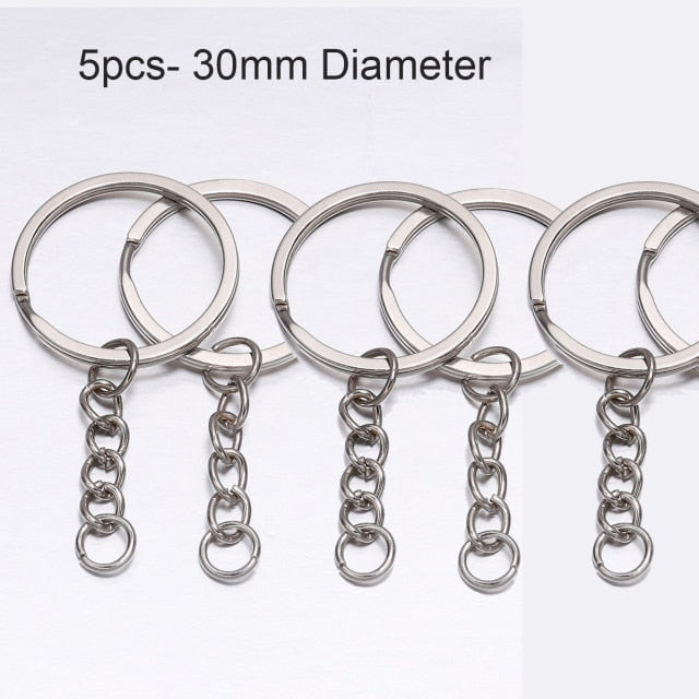 Silver Plated Metal Blank Keyring Keychain