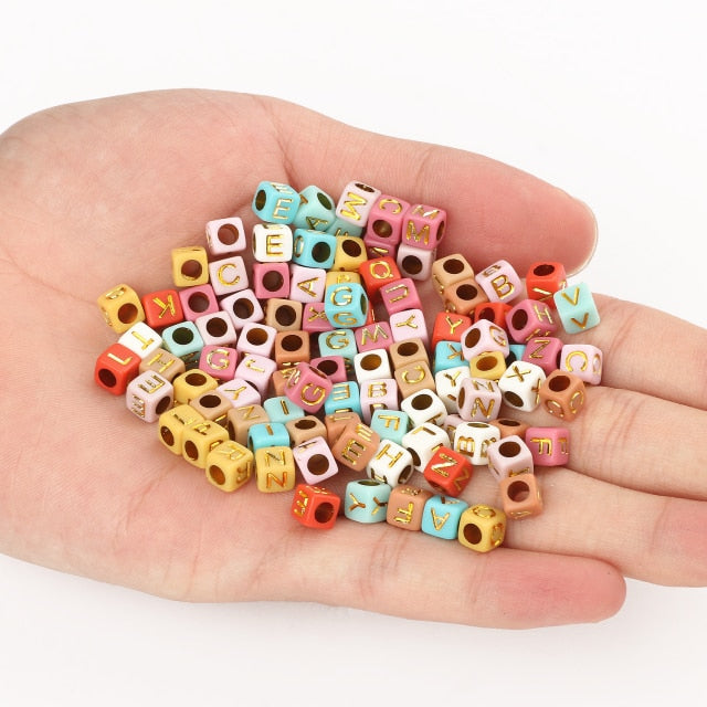 Mixed Letter Acrylic Beads